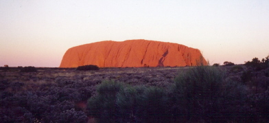 Sunlit Ayers Rock